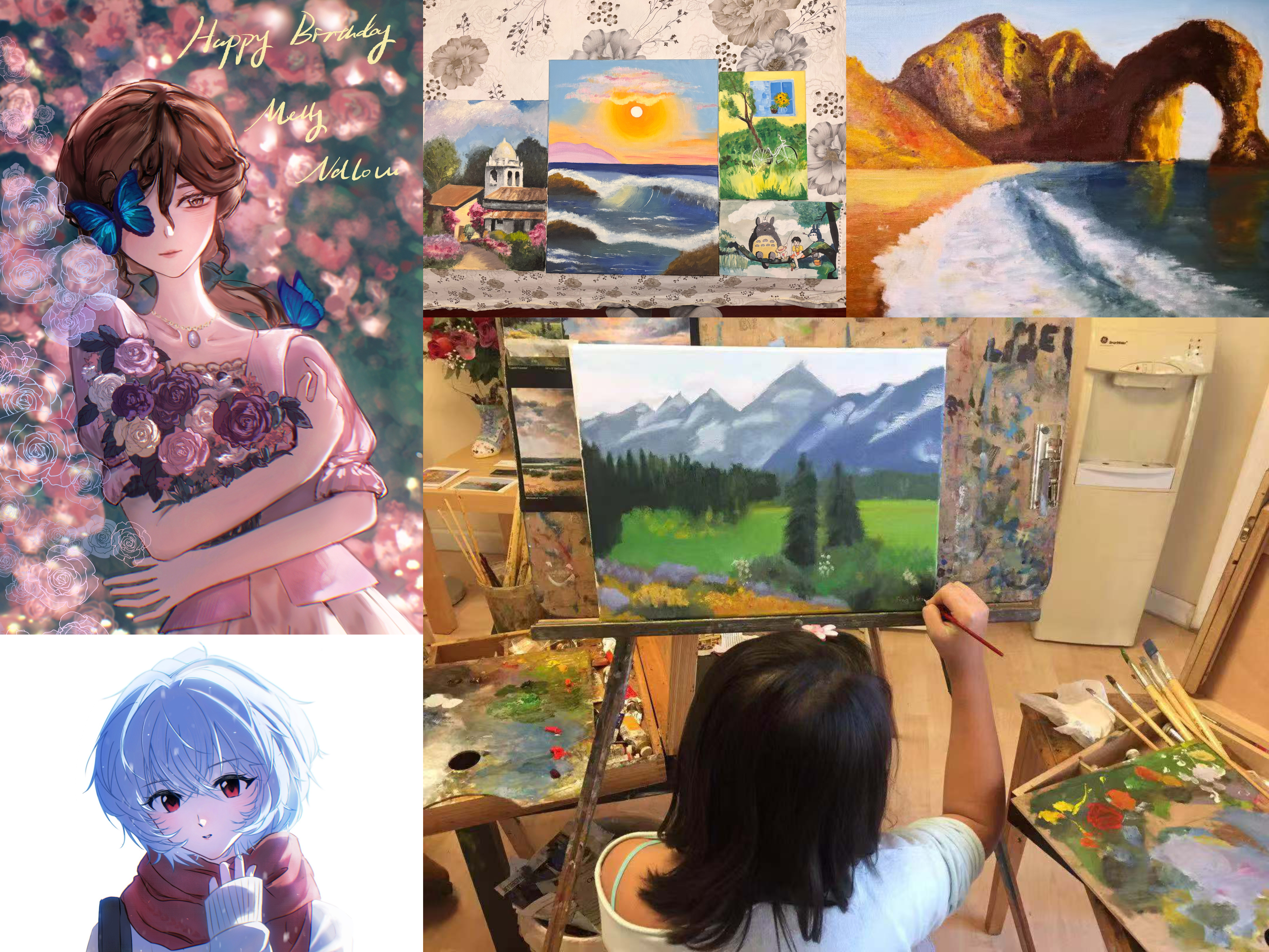 Oil and digital paintings